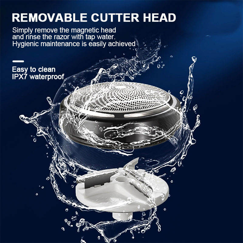 German small steel cannon razor men's electric razor portable car rechargeable beard razor full body washable durable