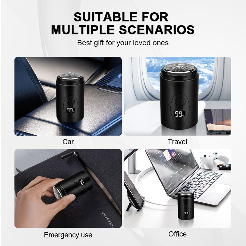 German small steel cannon razor men's electric razor portable car rechargeable beard razor full body washable durable