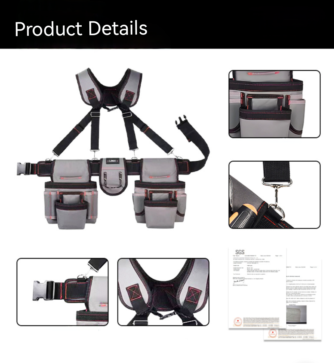 Multifunctional equipment electrician special shoulder bag combination Oxford strong wear-resistant shoulder tool bag