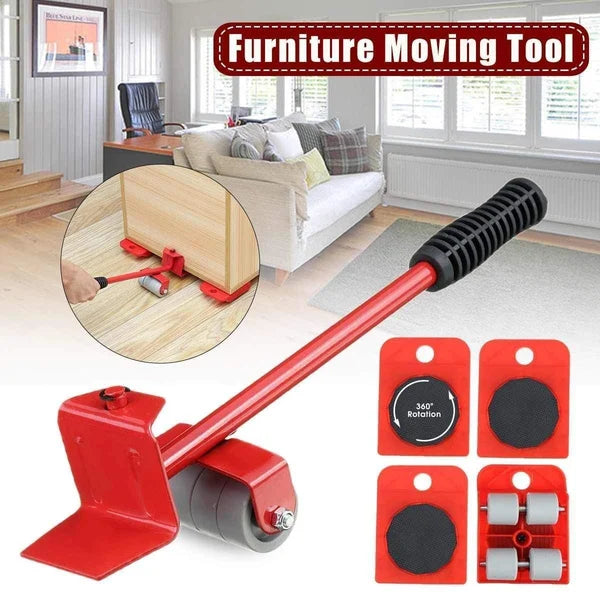 Heavy Duty Furniture Lifter Mover Tool with 4 Sliders 360 Rotatable Moving Kits for Refrigerator, Washing Machine, Wardrobe