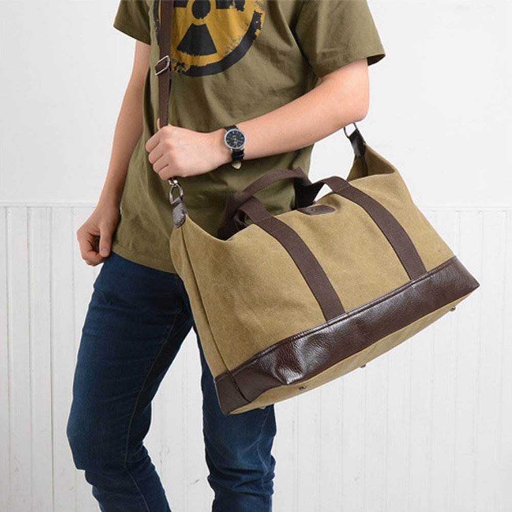 Large Capacity Canvas Tote Bag: Versatile Travel, Outdoor & Shopping Bag, Wear as Shoulder or Crossbody
