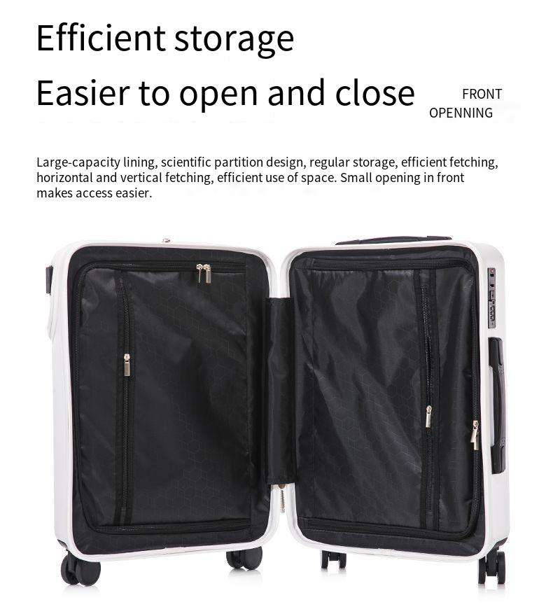 High quality 20-inch open front suitcase with UAB port