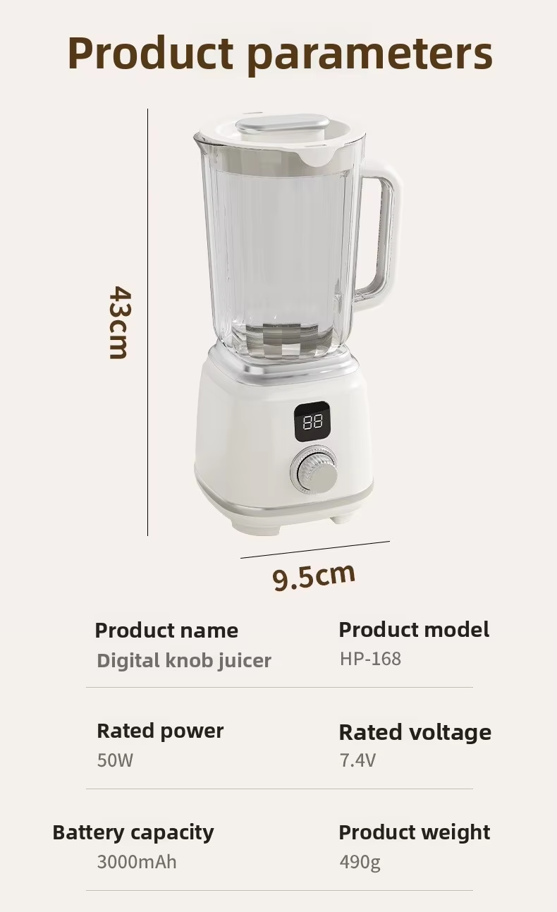 Household juicer fully automatic juicer fruit processor portable fruit food mixer multifunctional juicer