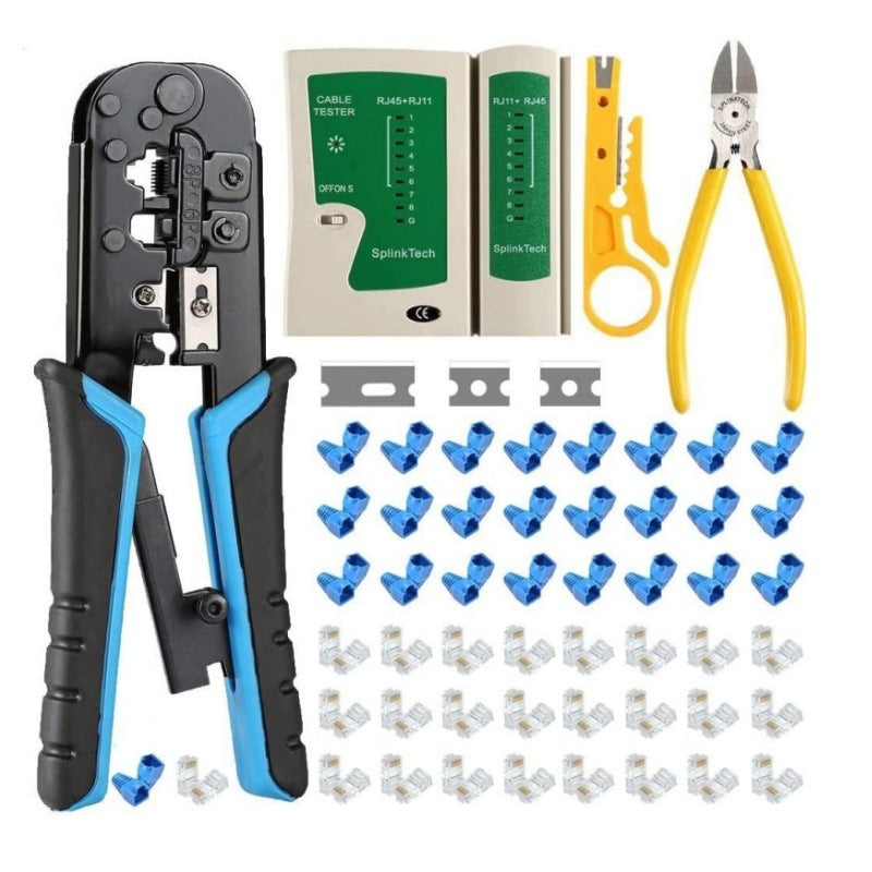 Manual crimping pliers set including network cable crimping tool