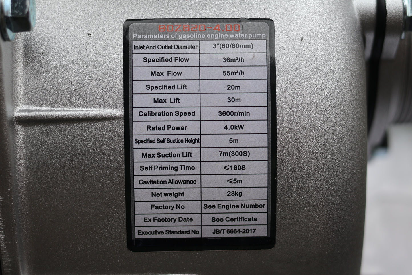 High-quality portable 3-inch gasoline water pump