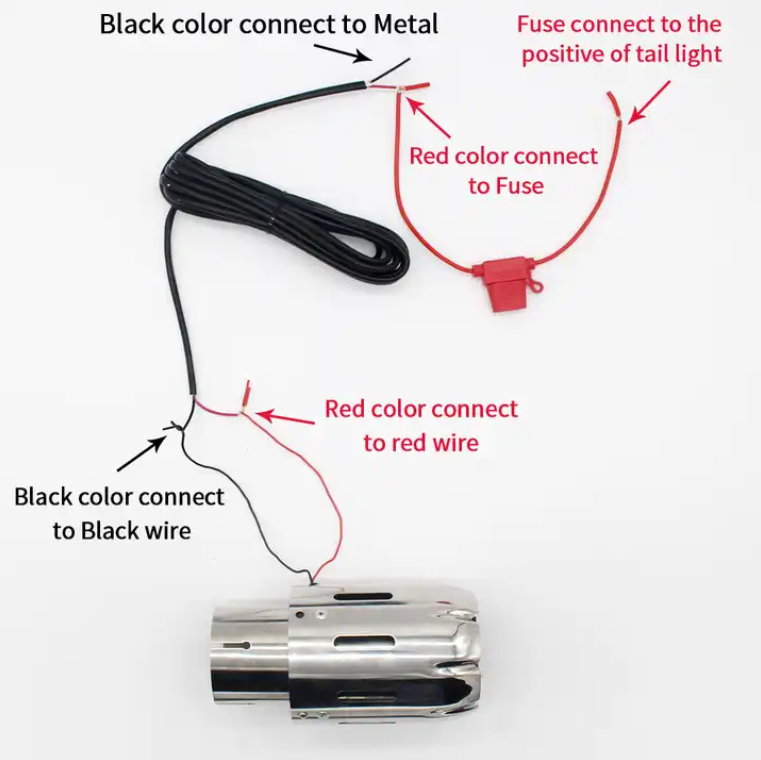 🔥🔥🔥Carbon fiber Exhaust tail pipe Tip with LED Light in Stock🔥🔥🔥