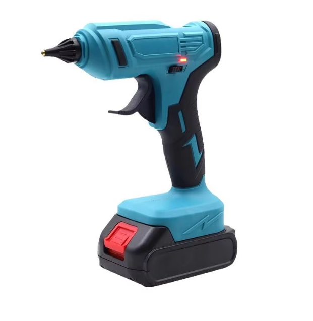 Lithium-electric cordless glue gun, rechargeable automatic hot melt glue gun, large capacity portable glue gun, suitable for work and home use