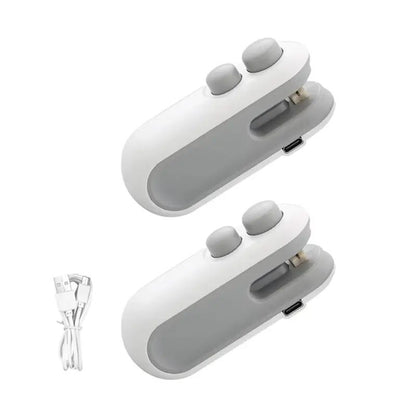 Handheld USB Rechargeable Mini Clip Bag Sealing Machine Food Plastic Bag Sealer Heat Seal with Cutter Portable Vacuum Sealer
