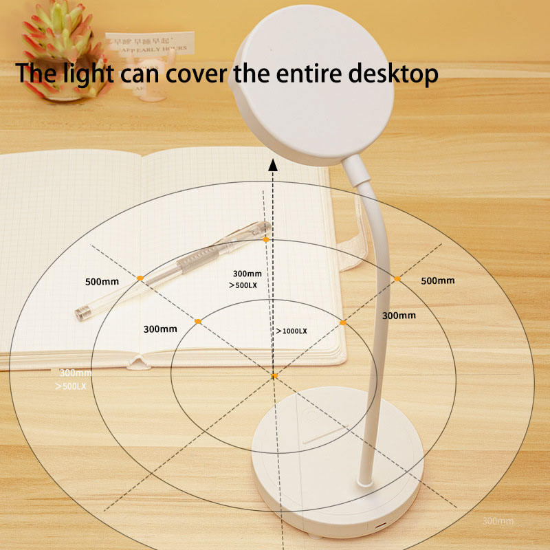 Rechargeable USB Desk Lamp Rechargeable Reading Bed Night Light LED 3 Tone Bedside Table Learning Eye Protection Lamp