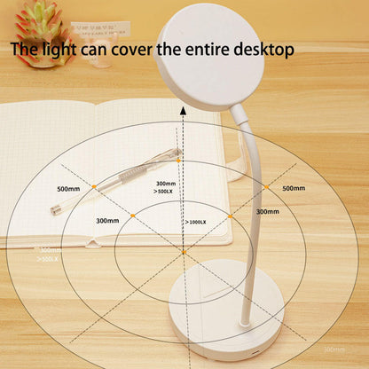 Rechargeable USB Desk Lamp Rechargeable Reading Bed Night Light LED 3 Tone Bedside Table Learning Eye Protection Lamp