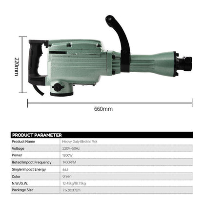 Electric pick high power dual purpose electric hammer electric pick impact drill industrial grade mining concrete road crushing