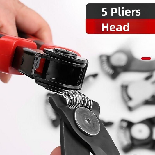 Multifunctional five-in-one interchangeable head pliers set
