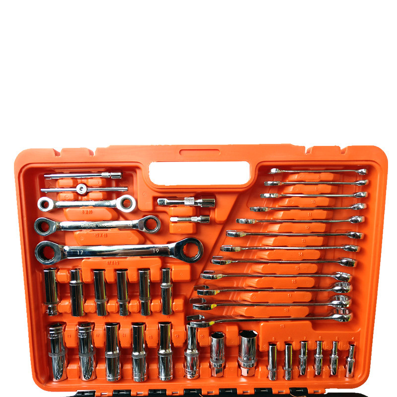 Automotive mechanical maintenance vehicle socket wrench 121-piece tool box combination hardware set complete set