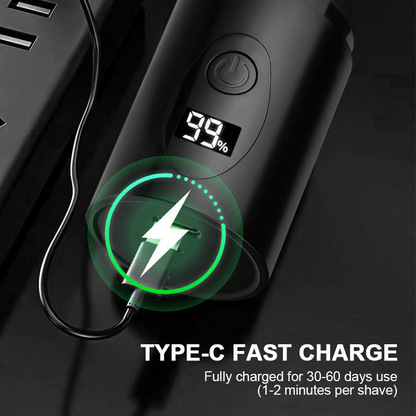 German small steel cannon razor men's electric razor portable car rechargeable beard razor full body washable durable