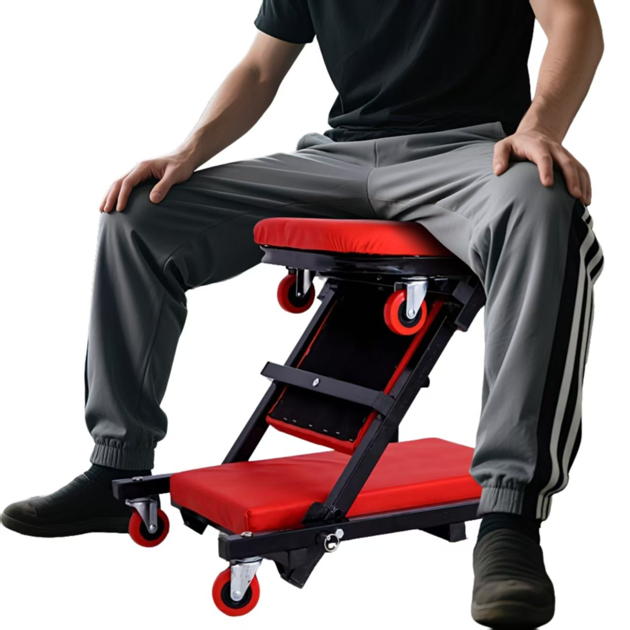 Multifunctional folding dual-purpose car repair stool car repair lying plate maintenance work stool foldable car repair stool lying plate tool