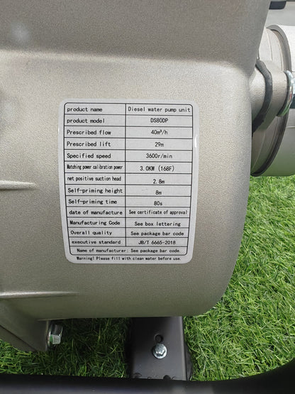 Portable Diesel Clean Water Pump Mobile Agricultural Irrigation Water Pump