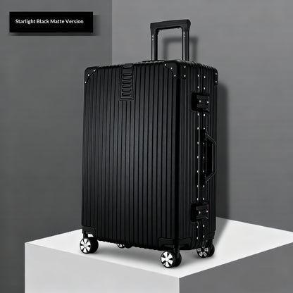 24-Inch Large Capacity Aluminum Frame Suitcase: Multi-Functional Trolley Case for Business, Travel & Student Use