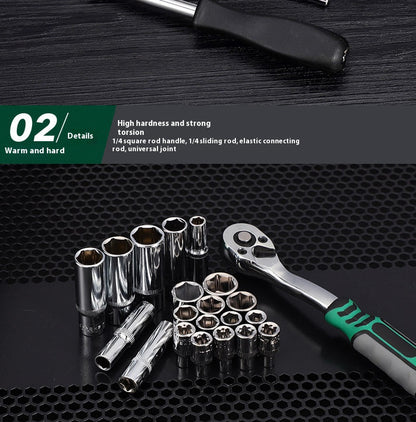 121Piece Industrial Grade Tool Set  High Quality Multi Function Home  Auto Repair Kit