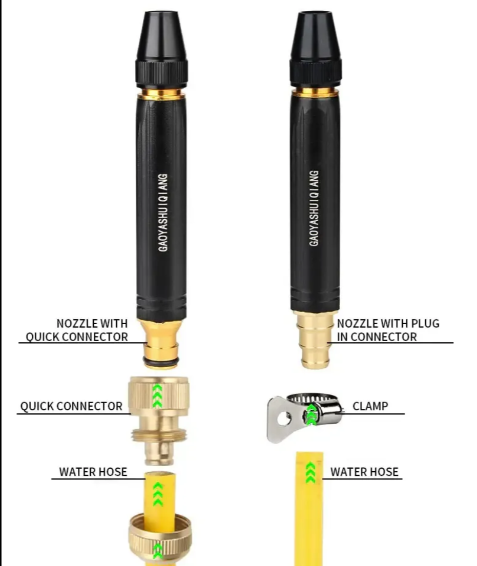 High-Pressure Car Wash Flushing Sprinkler Garden Hose Tap Water Nozzle