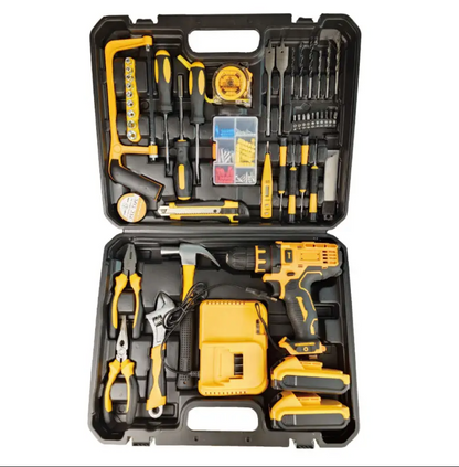 New Arrivals 126PCS Multifunctional Household Tool Kit Craftsman Mechanic Cordless Power Drill Combo Kit Woodworking Tool Set