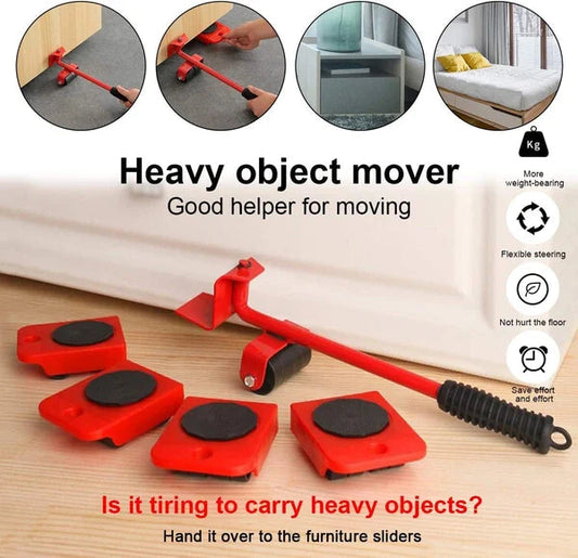 Heavy Duty Furniture Lifter Mover Tool with 4 Sliders 360 Rotatable Moving Kits for Refrigerator, Washing Machine, Wardrobe