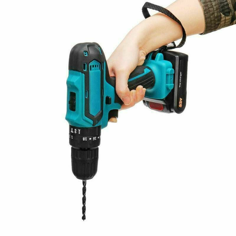 21V New Cordless Power Drill Driver with 24pcs Electric Screwdriver Set Impact Hammer For woodworking power tools power drills set