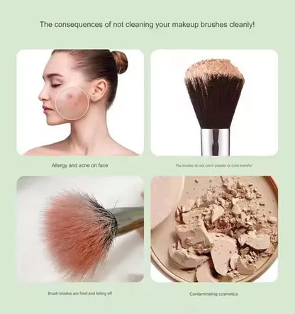 Portable automatic USB electric makeup brush cleaning machine, beauty makeup brush set, blush brush, full-size dryer