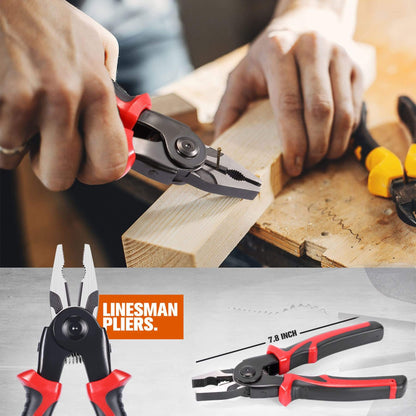 Multifunctional 5 In 1 Pliers Steel Wire Pliers Wire Stripping Pliers Interchangeable Head Tool Special For Electricians