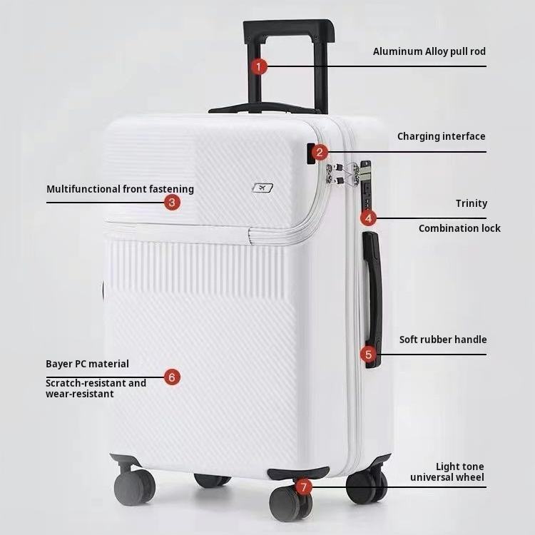 High quality 20-inch open front suitcase with UAB port