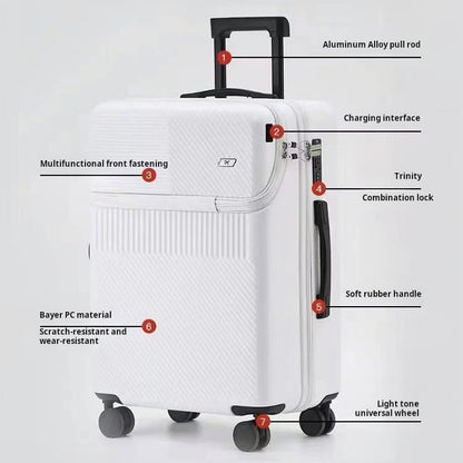 High quality 20-inch open front suitcase with UAB port