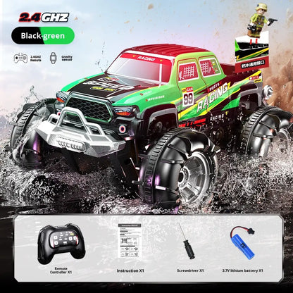Stunt off-road vehicle cross-border amphibious rolling vehicle gesture sensing three-in-one children's stunt remote control amphibious vehicle