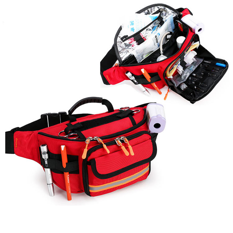 Outdoor Emergency Medical Waist Pack for Rescue, Fire & Travel | Portable First Aid Kit Bag
