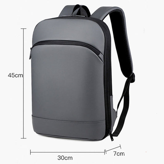 Ultra-thin commuter backpack with large capacity and expandable design; multi-functional waterproof shoulder bag