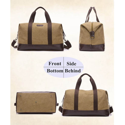Large Capacity Canvas Tote Bag: Versatile Travel, Outdoor & Shopping Bag, Wear as Shoulder or Crossbody