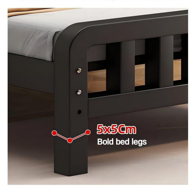 Modern Double Bed Frame High Quality Wrought Iron Bed Bedroom Furniture Suitable for Hotels Schools Hospitals Apartments