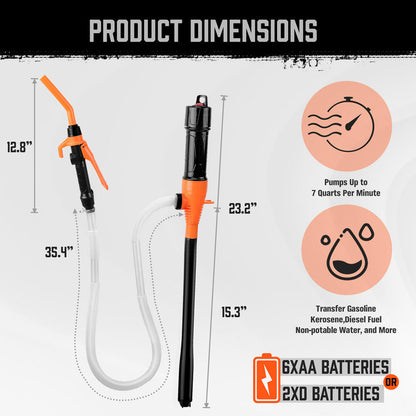 Multi Purpose Gas Pump for Gas Can Fuel Transfer Pump Battery Powered Portable Power Battery Pump