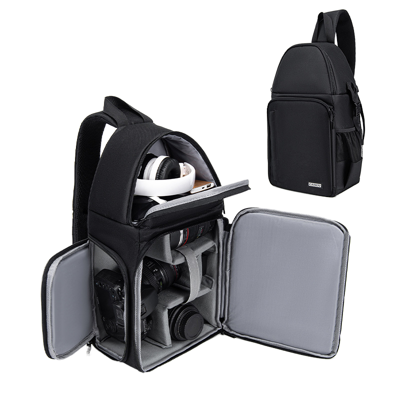 Waterproof Multi-Function Camera Sling Bag: Breathable & Compact DSLR Crossbody Backpack