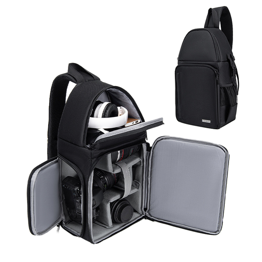 Waterproof Multi-Function Camera Sling Bag: Breathable & Compact DSLR Crossbody Backpack