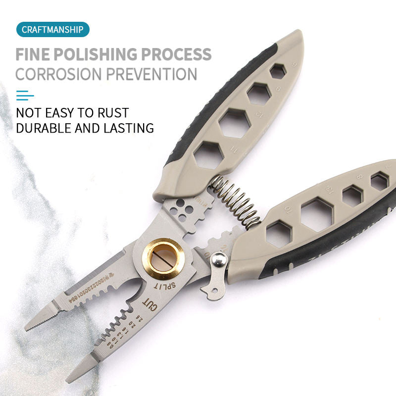 7 Inch Multipurpose Electrician Wire Repair Tool Chrome Vanadium Steel Crimping Cable Plier Stripper Stripping Cutter Hand