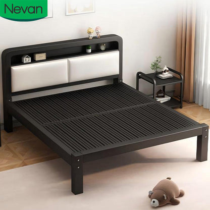 Modern Double Bed Frame High Quality Wrought Iron Bed Bedroom Furniture Suitable for Hotels Schools Hospitals Apartments
