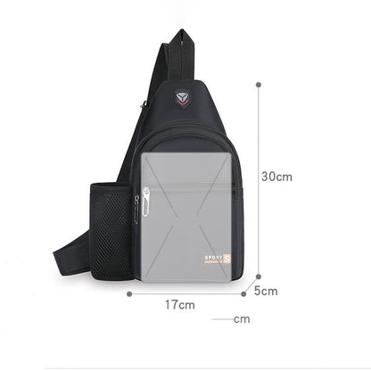 Casual Trendy Men's Oxford Cloth Chest Bag New Large-Capacity Single-Shoulder Crossbody Bag