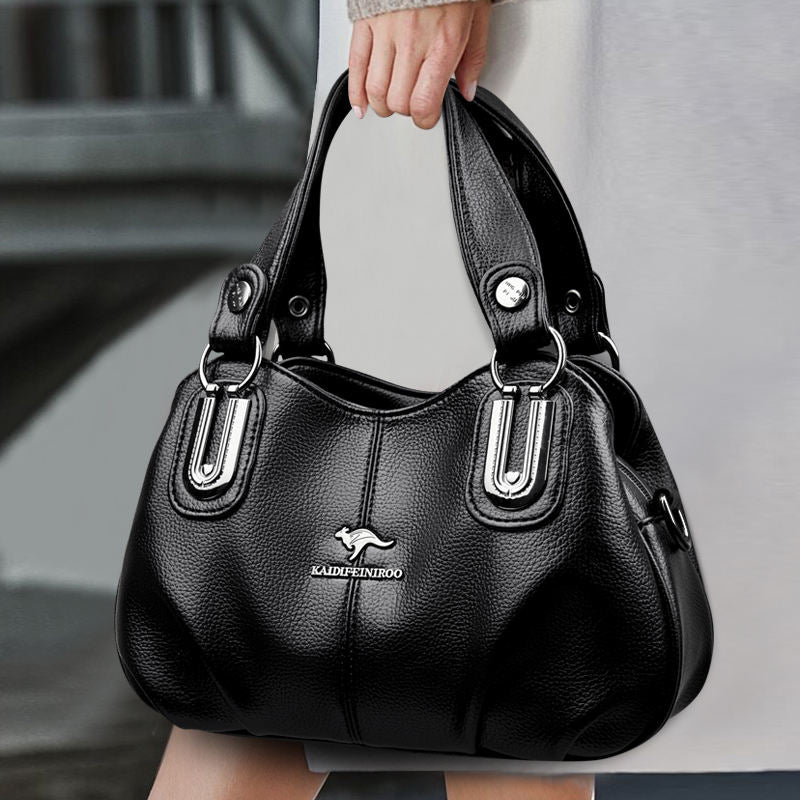 Large Capacity Shell Handbag for Women: Multi-Compartment Tote, Convertible Shoulder & Crossbody Bag