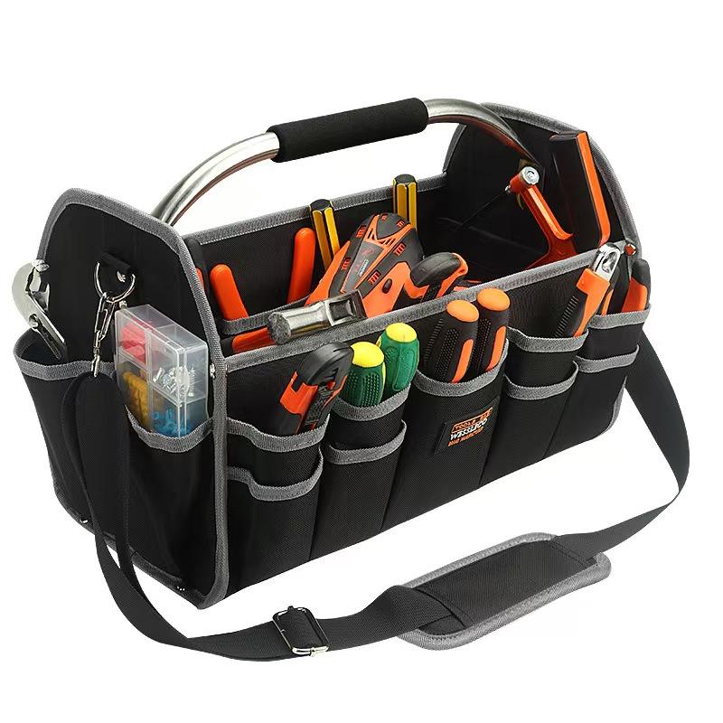 Large Capacity Multi-Purpose Tool Bag | Heavy-Duty Organizer for Electricians, Woodworking & more
