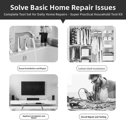 Household tool box set tool set hardware wrench screwdriver pliers complete set household combination