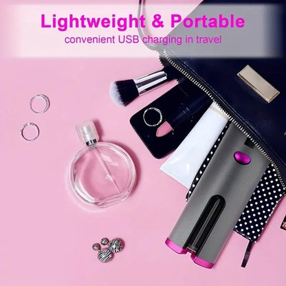Wireless charging automatic hair curler - Portable hair styling tool
