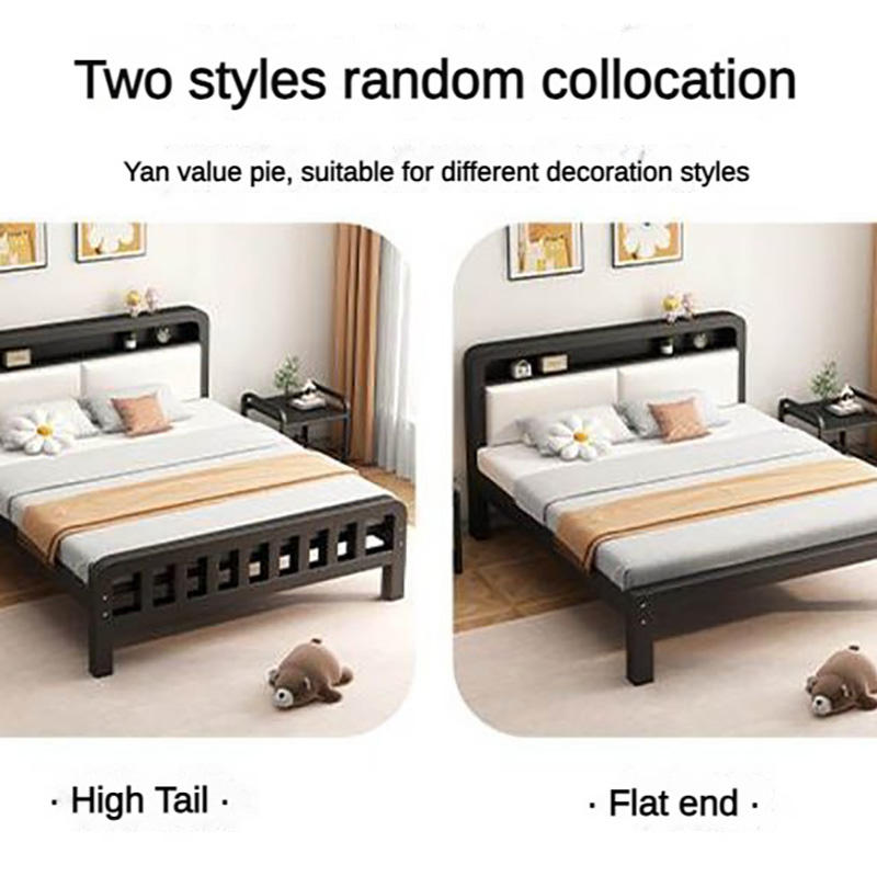 Modern Double Bed Frame High Quality Wrought Iron Bed Bedroom Furniture Suitable for Hotels Schools Hospitals Apartments
