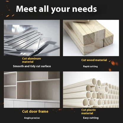 10-Inch 255MM Electric Multifunctional Aluminum Saw Wood Cutting Machine with 45 Degree Miter for Aluminum Work