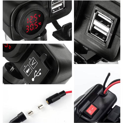 High Quality Dual USB Charger Port Voltmeter Motorcycle with Switch No reviews yet
