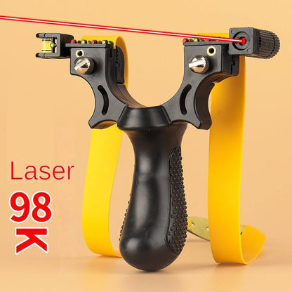 Hot Selling 98K Laser Free Binding Fast Compression Rubber Band Outdoor Slingshot