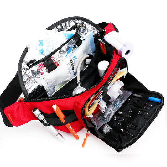 Outdoor Emergency Medical Waist Pack for Rescue, Fire & Travel | Portable First Aid Kit Bag
